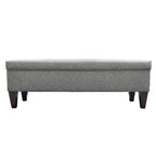 10-Button Tufted Upholstered Storage Bench Ottoman