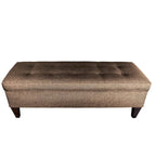 10-Button Tufted Upholstered Storage Bench Ottoman