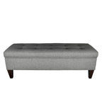 10-Button Tufted Upholstered Storage Bench Ottoman
