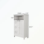 Bathroom standing storage cabinet with 3 drawers and 1 door