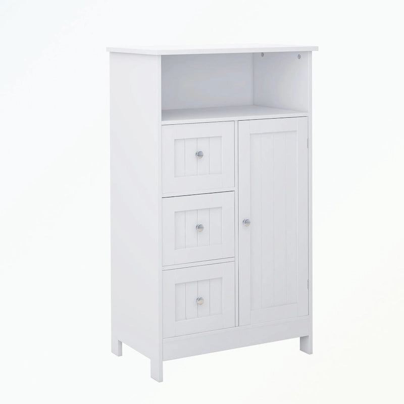 Standing Storage Cabinet with 3 Drawers and 1 Door
