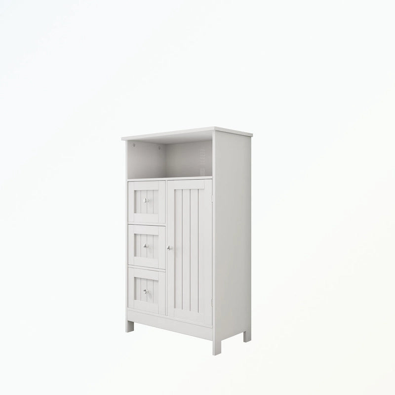 Mobile contenitore a colonna con 3 cassetti e 1 anta