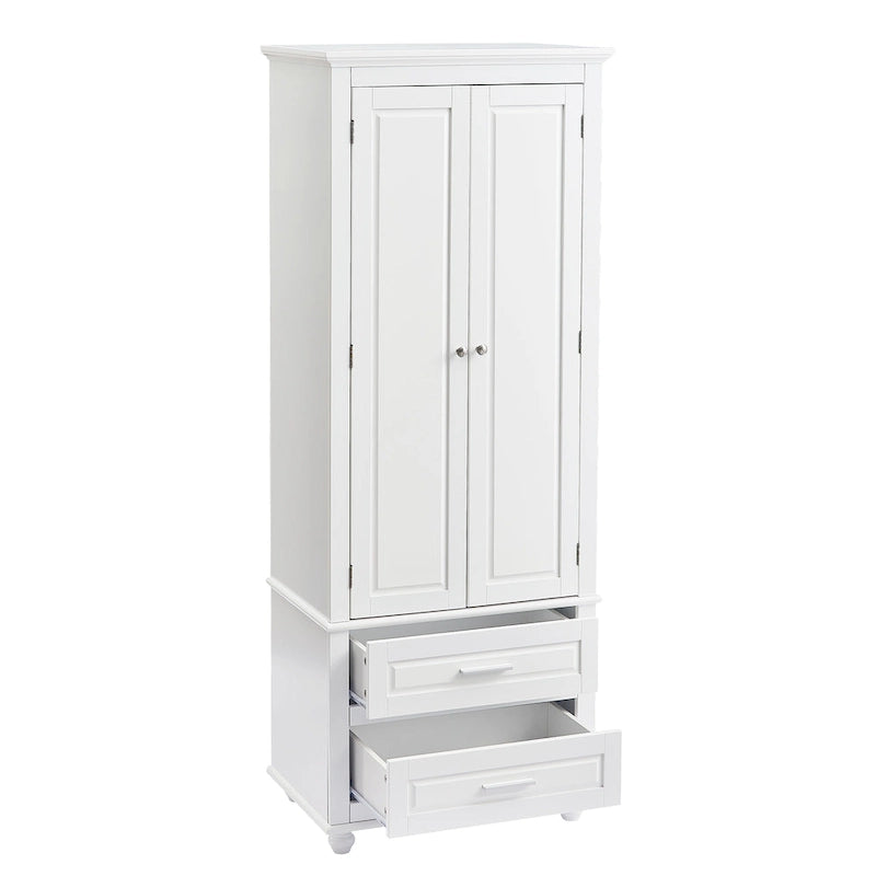 Tall Storage Cabinet with Two Drawers