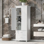 Tall Storage Cabinet with Two Drawers
