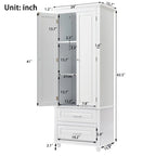 Tall Storage Cabinet with Two Drawers