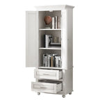Tall Storage Cabinet with Two Drawers