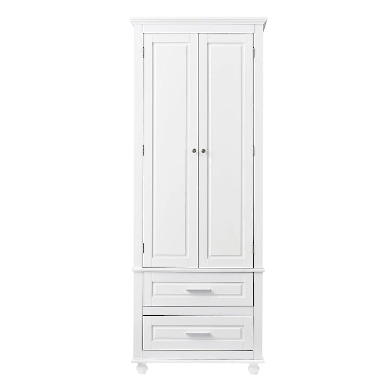 Tall Storage Cabinet with Two Drawers