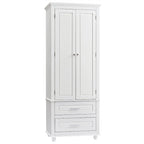 Tall Storage Cabinet with Two Drawers