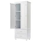 Tall Storage Cabinet with Two Drawers