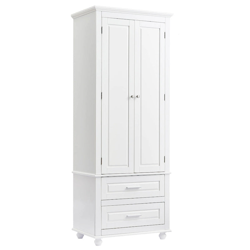 Tall Storage Cabinet with Two Drawers