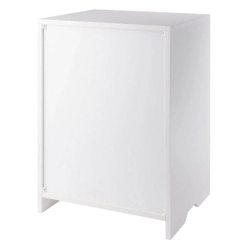 1-Drawer Storage Cabinet with Adjustable Shelf, White