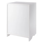 1-Drawer Storage Cabinet with Adjustable Shelf, White