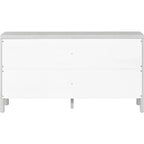 4-Door Storage Cabinet with Rattan Door Panels