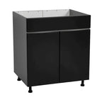 33" Sink Base Cabinet with High Double Door - Grey, 33 x 34.5 x 23.375 in.