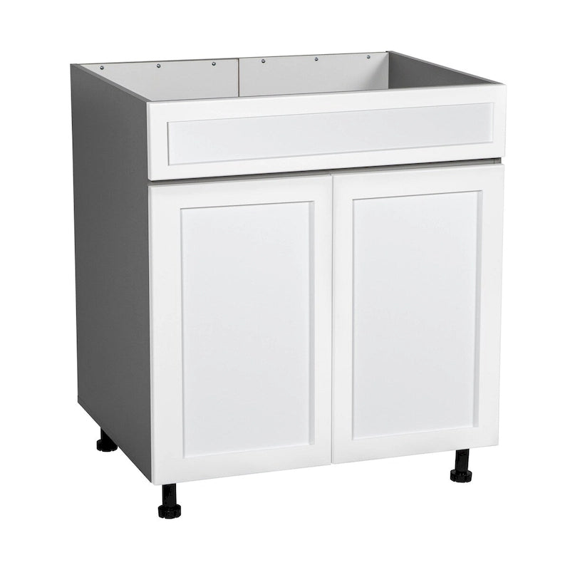 33" Sink Base Cabinet with High Double Door - Grey, 33 x 34.5 x 23.375 in.