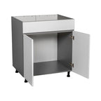 33" Sink Base Cabinet with High Double Door - Grey, 33 x 34.5 x 23.375 in.