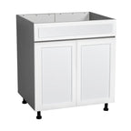 33" Sink Base Cabinet with High Double Door - Grey, 33 x 34.5 x 23.375 in.