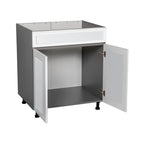 33" Sink Base Cabinet with High Double Door - Grey, 33 x 34.5 x 23.375 in.