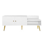 Upholstered Shoe Storage Bench with Hidden Compartment