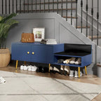 Upholstered Shoe Storage Bench with Hidden Compartment