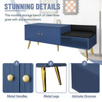 Upholstered Shoe Storage Bench with Hidden Compartment