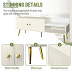Upholstered Shoe Storage Bench with Hidden Compartment