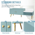 Upholstered Shoe Storage Bench with Hidden Compartment