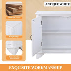 40-Inch Console Table with Storage Shelf and Adjustable Shelf
