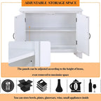 40-Inch Console Table with Storage Shelf and Adjustable Shelf