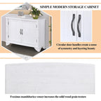 40-Inch Console Table with Storage Shelf and Adjustable Shelf