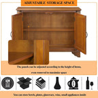 40-Inch Console Table with Storage Shelf and Adjustable Shelf