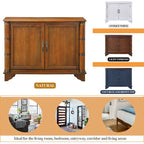 40-Inch Console Table with Storage Shelf and Adjustable Shelf