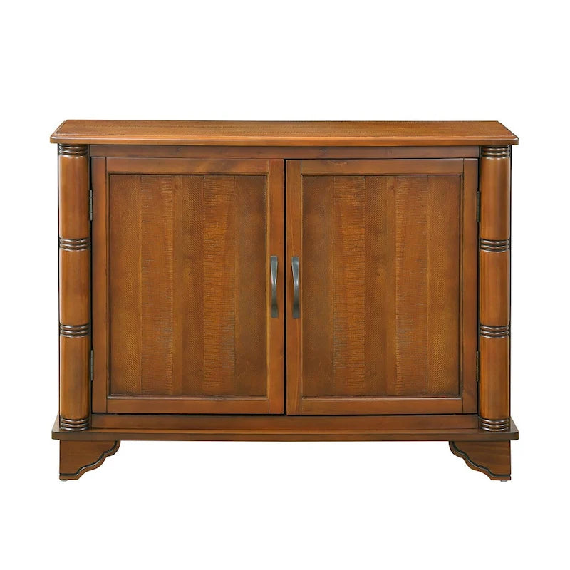 40-Inch Console Table with Storage Shelf and Adjustable Shelf