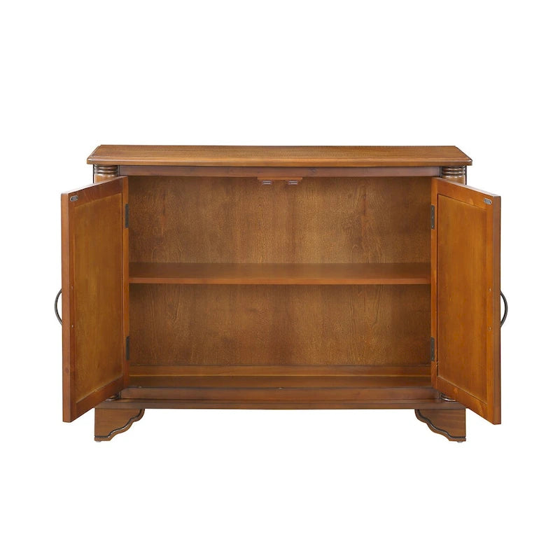 40-Inch Console Table with Storage Shelf and Adjustable Shelf