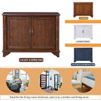 40-Inch Console Table with Storage Shelf and Adjustable Shelf