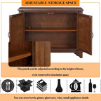 40-Inch Console Table with Storage Shelf and Adjustable Shelf