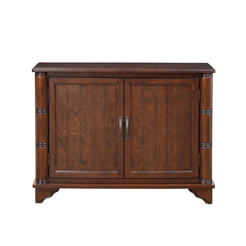 40-Inch Console Table with Storage Shelf and Adjustable Shelf