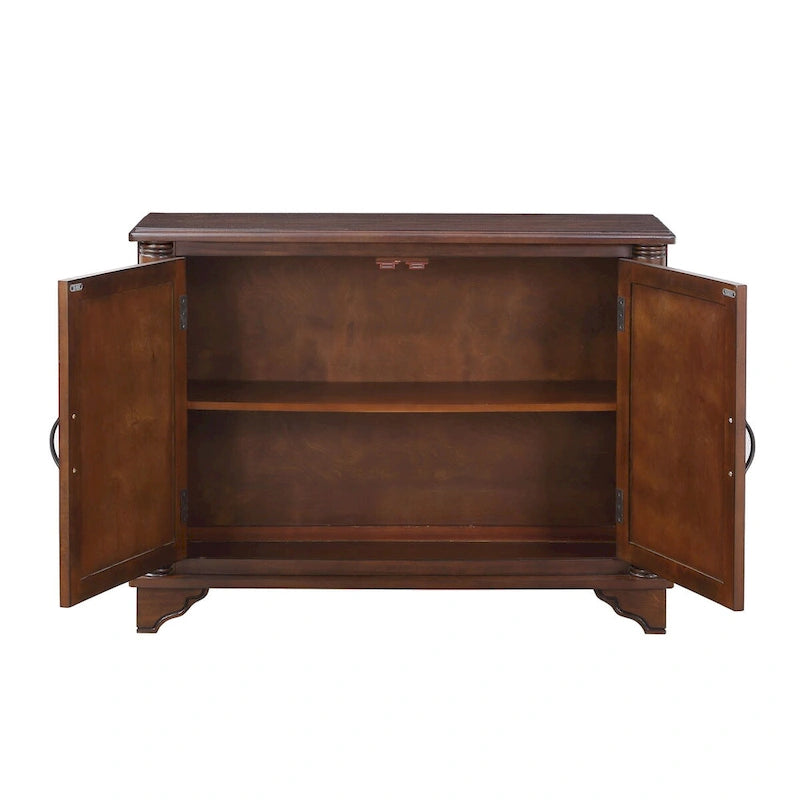 40-Inch Console Table with Storage Shelf and Adjustable Shelf