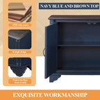 40-Inch Console Table with Storage Shelf and Adjustable Shelf