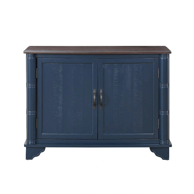 40-Inch Console Table with Storage Shelf and Adjustable Shelf