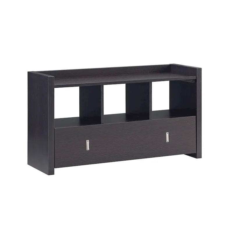 Shoe Entry Bench with Three Shelves, One Drawer, and Divided Compartment