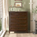 Solid Wood Buffet Cabinet with Drawers