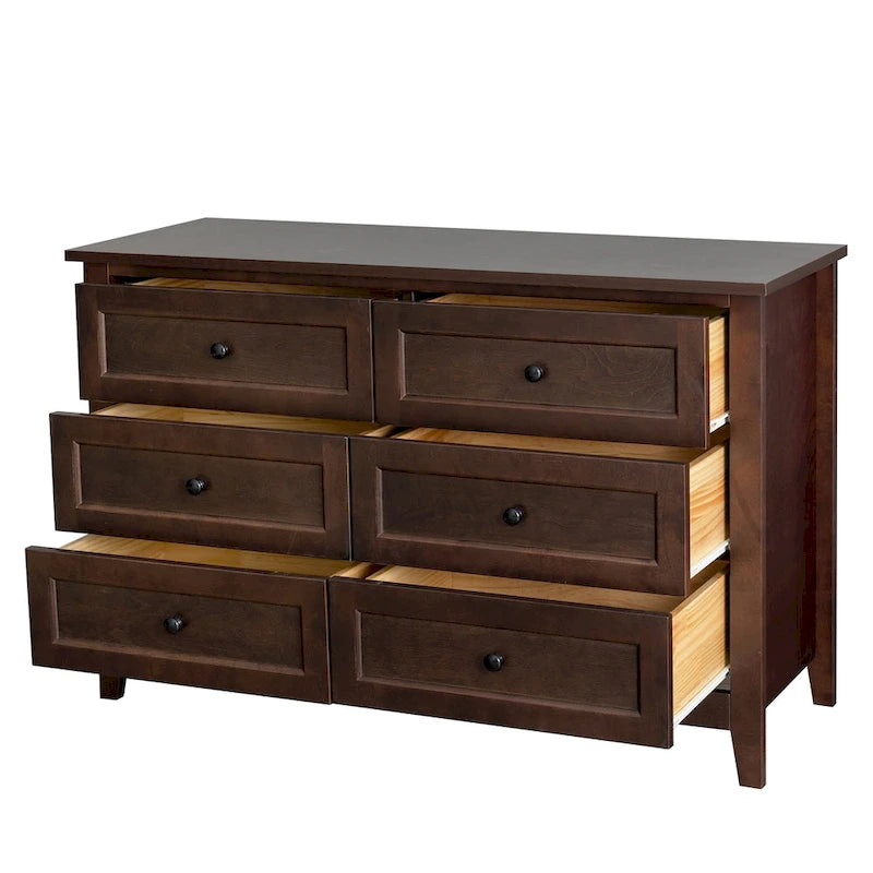 Solid Wood Buffet Cabinet with Drawers