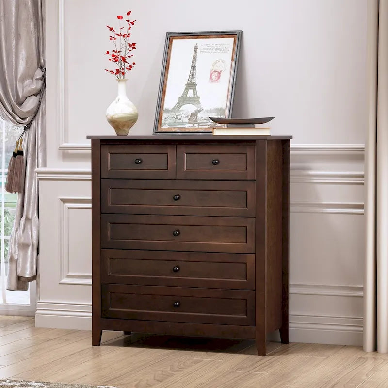 Solid Wood Buffet Cabinet with Drawers