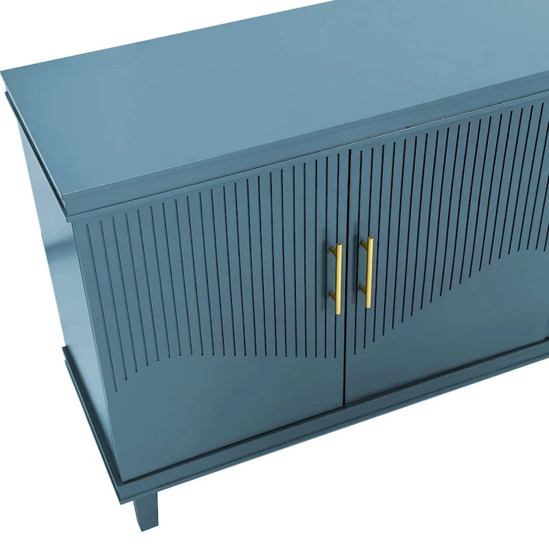 4-Door Storage Cabinet with Adjustable Shelves – 70 Inch Wide