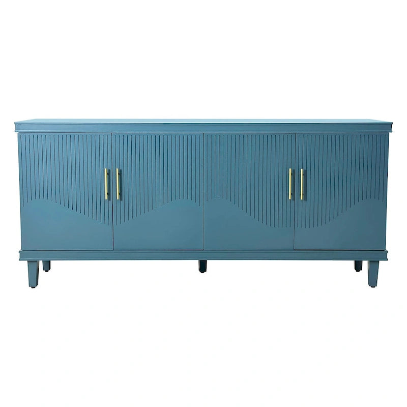4-Door Storage Cabinet with Adjustable Shelves – 70 Inch Wide