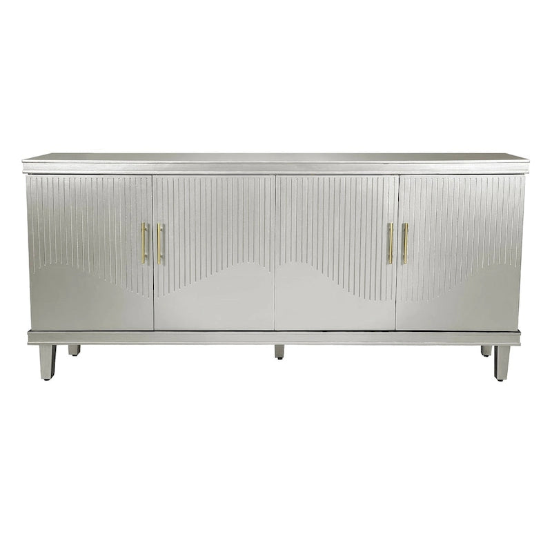 4-Door Storage Cabinet with Adjustable Shelves – 70 Inch Wide