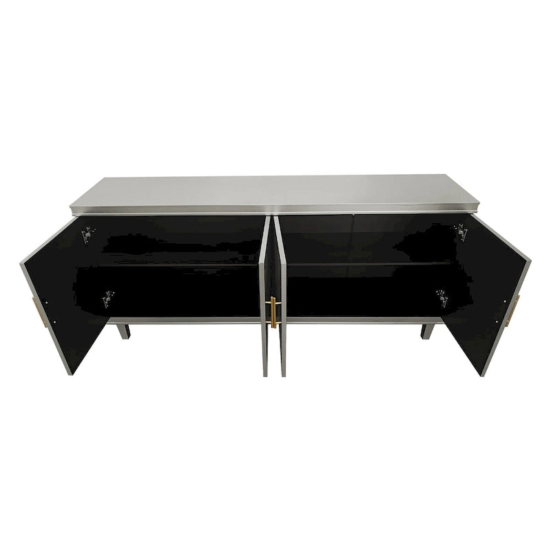 4-Door Storage Cabinet with Adjustable Shelves – 70 Inch Wide