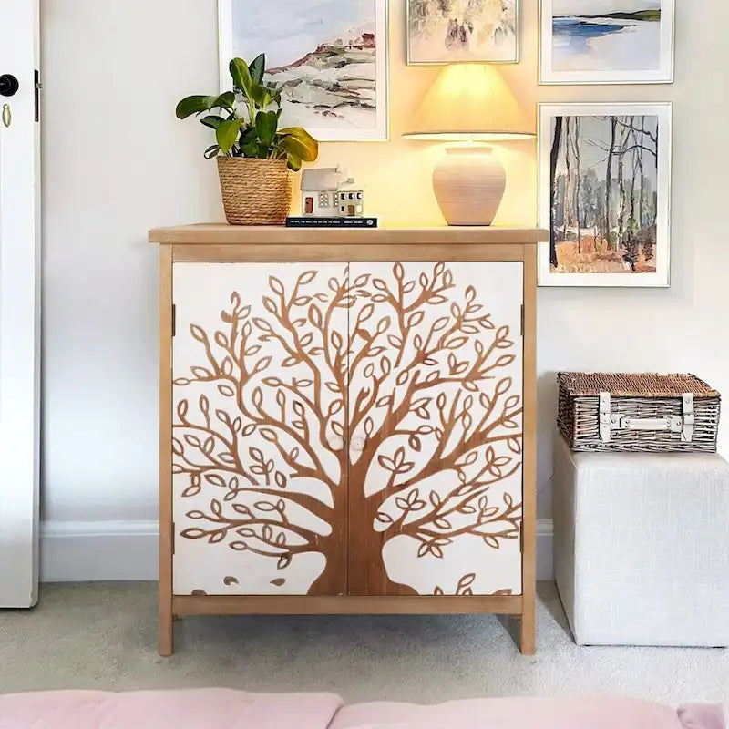2-Door Wood Storage Cabinet