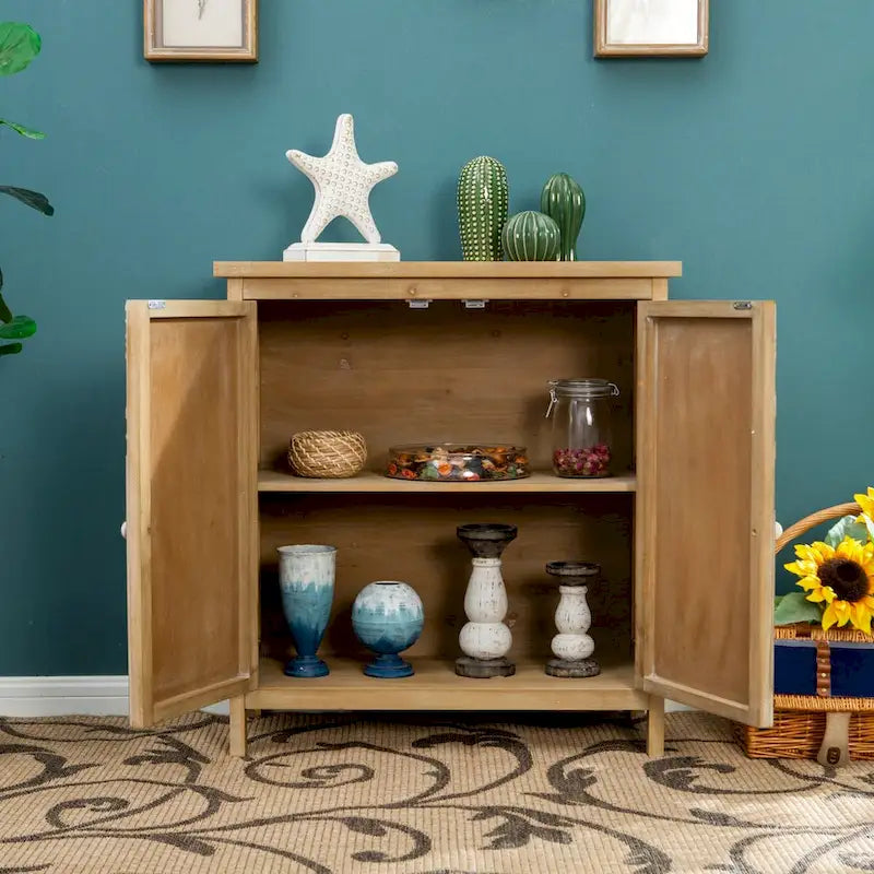 2-Door Wood Storage Cabinet